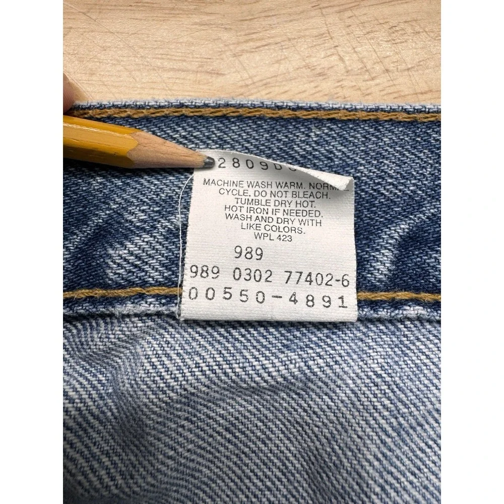 Levi's‎ 550 Jeans Vintage Y2K Relaxed Fit Thrashed Distressed Denim 42X32 *SEE